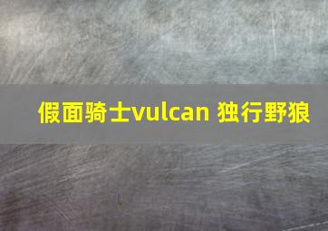 假面骑士vulcan 独行野狼